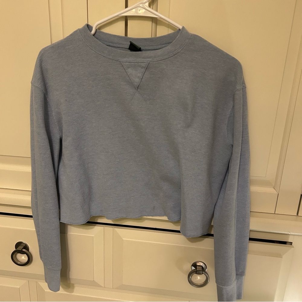 Wild Fable Sky Blue Ribbed Top